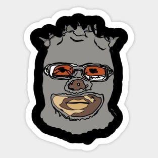Grey Balaclava Mask Sticker